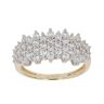 14ct Yellow Gold Cubic Zirconia Cluster Ring