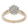 9ct Yellow Gold 0.25ct Brilliant Cut Diamond Cluster Ring