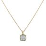 18ct Yellow and White Gold 0.10ct Brilliant Cut Diamond Cluster Pendant and Chain 18"