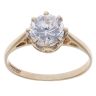 9ct Yellow Gold Cubic Zirconia Single Stone Ring