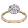 18ct Yellow Gold 0.78ct Brilliant Cut Daisy Cluster Ring