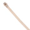 14ct Yellow Gold Monaco Classic Agua Pave Lock Bracelet 6.5"