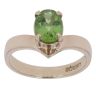9ct Yellow Gold Peridot Single Stone Wishbone Ring