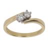 18ct Yellow Gold 0.33ct Brilliant Cut Diamond Two Stone Ring