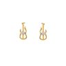22ct Yellow Gold Guitar-Inspired Cubic Zirconia Earrings