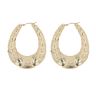 9ct Yellow Gold Scale Creole Earrings