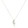 9ct Yellow and White Gold Cubic Zirconia Pendant and Chain 18"