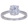 9ct White Gold Cubic Zirconia Solitaire Ring