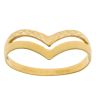 22ct Yellow Gold Patterned Wishbone Ring