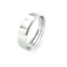 9ct White Gold Soft Chamfered Edge Wedding Band 5mm