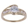 14ct Yellow Gold Cubic Zirconia Solitaire Ring