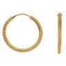 22ct Yellow Gold Dot Grain Hoop Earrings