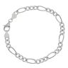 Silver Figaro Bracelet 7.5" by Icesia
