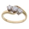18ct Yellow Gold 0.77ct Brilliant Cut Diamond Trilogy Ring