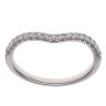 Platinum 0.20ct Brilliant Cut Diamond Wishbone Ring
