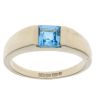 9ct Yellow Gold Blue Topaz Single Stone Ring