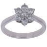 9ct White Gold 0.85ct Brilliant Cut Diamond Cluster Ring