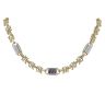 14ct Yellow And White Gold Greek Key Byzantine 24" Chain