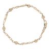 9ct Yellow Gold Beaded Fancy Bracelet 7"