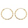 22ct Yellow Gold Faceted Hoop Earrings