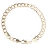 9ct Yellow Gold 0.02ct Diamond Solitaire Curb Bracelet 8.5"