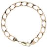 9ct Yellow Gold Square Curb Bracelet 8"