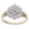14ct Yellow Gold Cubic Zirconia Cluster Ring