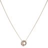 9ct Yellow Gold 0.02ct Diamond and Pink Sapphire Pendant and Chain 18"