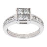 18ct White Gold 1.00ct Diamond Cluster Ring