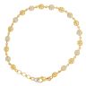 22ct Yellow And White Gold Fancy Granulation Bracelet 7"