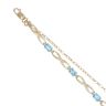9ct Yellow Gold Topaz Bracelet 7"