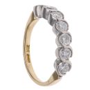 18ct Yellow Gold 1.00ct Brilliant Cut Diamond Half Eternity Ring