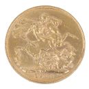 1909 Edward VII Large Head UK Full Sovereign Coin