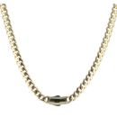 14ct Yellow Gold Monaco Classic Plain Lock Curb Chain 18"