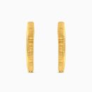 22ct Yellow Gold Hoop with Slash Texture