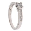 18ct White Gold 0.40ct Princess Cut Diamond Cluster Ring