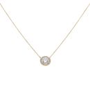 Gold Plated Silver Cubic Zirconia Cluster Pendant And Chain 18"