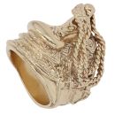 9ct Yellow Gold Patterned Saddle Ring