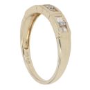 9ct Yellow Gold 0.20ct Baguette and Single Cut Diamond Fancy Ring