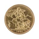 1891 Victoria Jubilee Head Australia Full Sovereign Coin