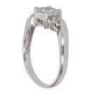 9ct White Gold Cubic Zirconia Fancy Twist Ring