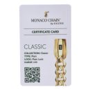 14ct Yellow Gold Monaco Curb Classic Plain Lock Chain 20"