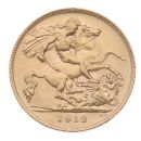1912 George V Large Head UK Half Sovereign Coin