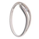 9ct White Gold 0.05ct Diamond Fancy Solitaire Ring