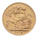 1913 George V Large Head UK Full Sovereign Coin