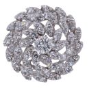 9ct White Gold 2.10ct Brilliant Cut Diamond Cluster Ring