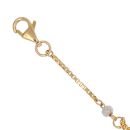 22ct Yellow and White Gold Duo Bead Bracelet 7"