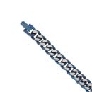 Unique & Co Stainless Steel Blue Curb Bracelet 8"