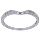 18ct White Gold 0.05ct Diamond Wishbone Ring