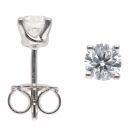 9ct White Gold 1.00ct Brilliant Cut Lab Grown Diamond Stud Earrings